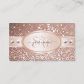 ノーブルバラゴールデングリッタースターズダイヤモンドイニシャル 名刺 (正面)