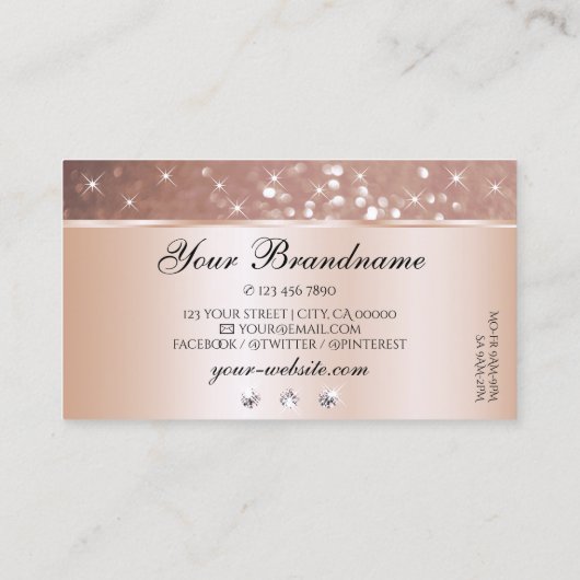 ノーブルバラゴールデングリッタースターズダイヤモンドクラシック 名刺 (裏面)