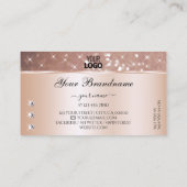 ノーブルバラゴールデングリッタースターズダイヤモンド追加ロゴ 名刺 (裏面)