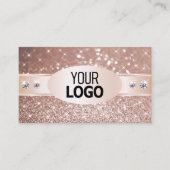 ノーブルバラゴールデングリッタースターズダイヤモンド追加ロゴ 名刺 (正面)