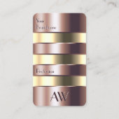 ノーブルバラ金ゴールドとライトイエロー缶とイニシャル 名刺 (正面)