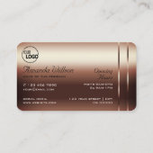 ノーブルバラ金ゴールドデコールシメリーダイヤモンド追加ロゴ 名刺 (裏面)