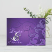 ノーブルパープルスクロールパープル旋回招待状 招待状 (スタンド正面)