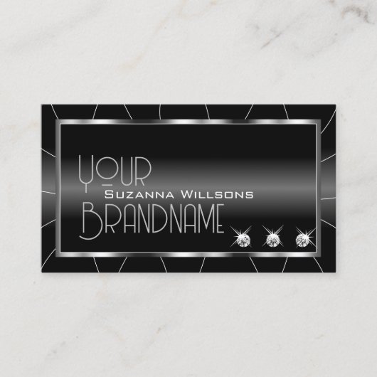 ノーブルブラックとホワイトダイヤモンドプロフェッショナル 名刺 (正面)