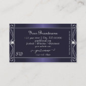 ノーブルブルーグラデーションスパークル華美ダイヤモンドイニシャル 名刺 (裏面)