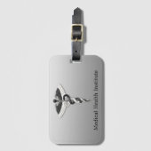 ノーブルメディカルエレガントクラス白黒カドゥセウス ラゲッジタグ (正面縦)