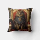 ノーブルメーンクーンキャット玉座アートプリント クッション (裏面)