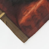 ノーブルメーンクーンキャット玉座アートプリント フリースブランケット (角)