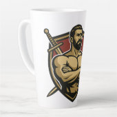 ノーブルライオンシールドマグ カフェラテマグ (左アングル)