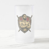 ノーブルライオンシールドマグ フロストグラスビールジョッキ (中央)