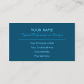 ノーブルーエレガントストライプのド名刺 名刺 (裏面)