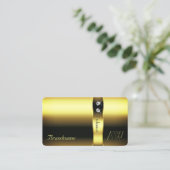 ノーブル黄金の装飾シメリーダイアモンモノグラム 名刺 (スタンド正面)