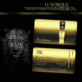 ノーブル黄金の装飾シメリーダイアモンモノグラム 名刺