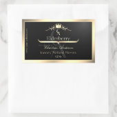 ノーブル ブラック プロダクト ラベル ゴールド フレーム モノグラム (バッグ)