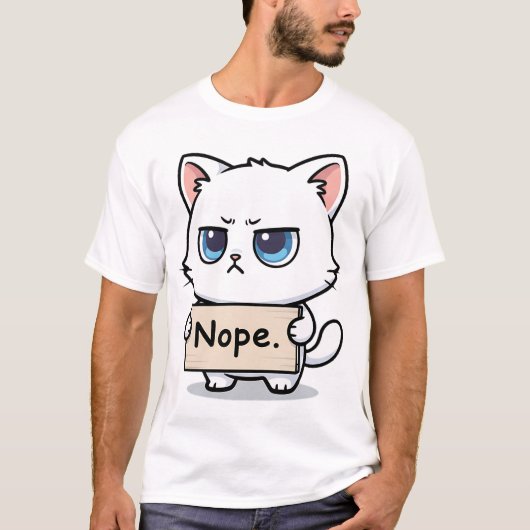 ノープサイン猫 Tシャツ (正面)