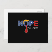 ノープソーンズタおもしろいートルプウィッグ赤 ポストカード (正面/裏面)