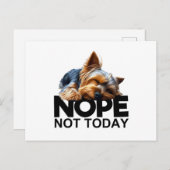 ノープトゥデイYorkshire Terrier ポストカード (正面/裏面)