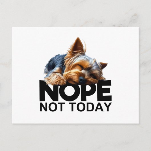 ノープトゥデイYorkshire Terrier ポストカード (正面)