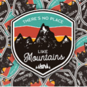 ノープレイスライクマウンテンズキャンピング |ダイカットのシール シール