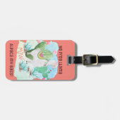 ノープロブラマアルパカマイバッグサンゴパーソナライズされたル ラゲッジタグ (正面横)