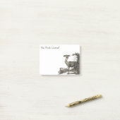 ノープロブラマヴィンテージグアナコイラストレーション ポストイット (デスク上)