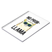 ノープロブレムラマ おもしろ ラマ パン ノートブック (左側)