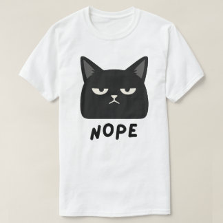 ノープ ブラックキャット デザイン Tシャツ