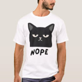ノープ ブラックキャット デザイン Tシャツ (正面)