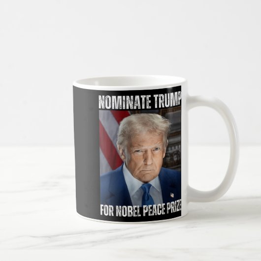 ノーベル平和賞のトランプ候補の指名 コーヒーマグカップ (右)