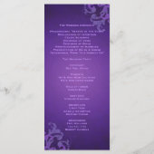 ノーベル紫スクロールパープル結婚式 プログラム (裏面)