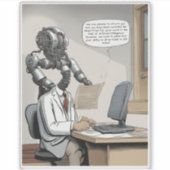 ノーベル賞人工知能人工漫画 シール (正面)