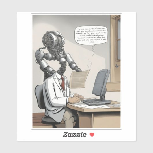 ノーベル賞人工知能人工漫画 シール (シート)
