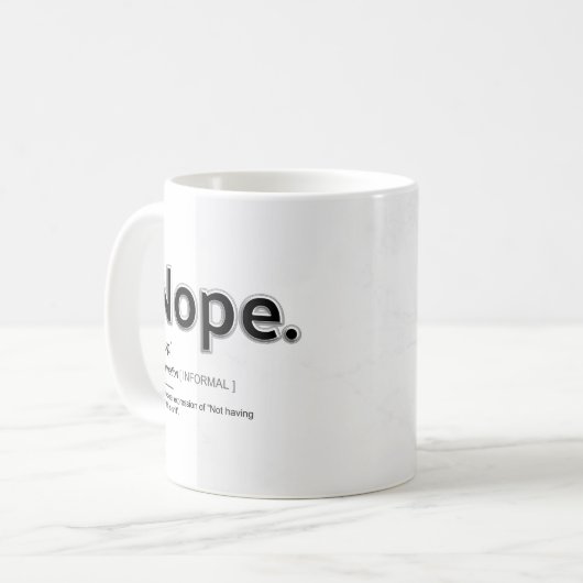 ノーペおもしろいコーヒーマグ コーヒーマグカップ (正面左)