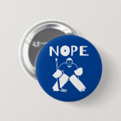 ノーペおもしろいホッケーゴアリーのフレア 缶バッジ (正面&裏面)