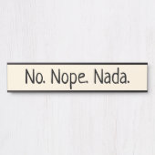 ノーペナダユーモアのある サインプレート (正面)