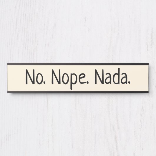 ノーペナダユーモアのある サインプレート (正面)