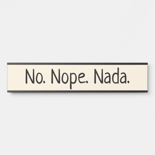 ノーペナダユーモアのある サインプレート (正面)