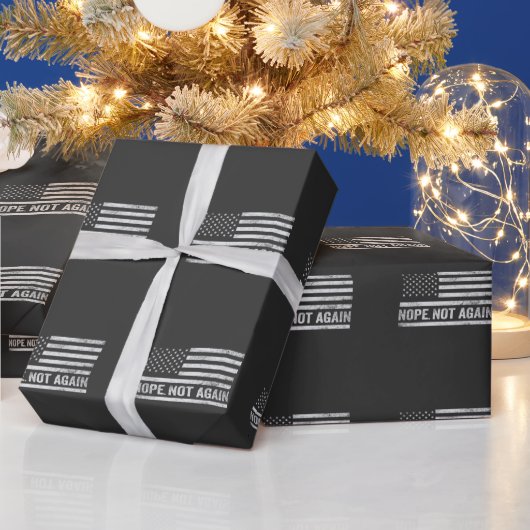 ノーペ再び米国おもしろい国旗の共和党トランプ ラッピングペーパー (クリスマス)
