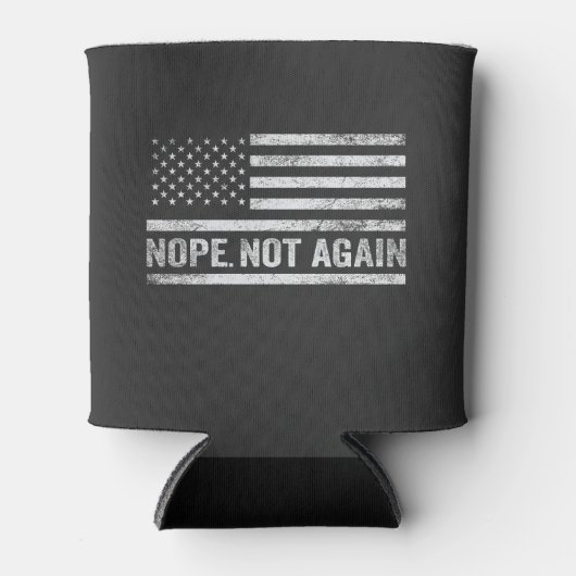 ノーペ再び米国おもしろい国旗の共和党トランプ 缶クーラー (正面)