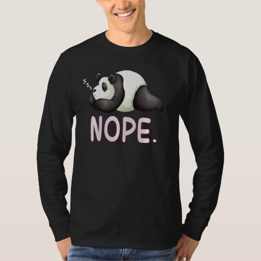 ノーペ怠惰なパンダノートトゥデイプルオーバー Tシャツ (正面)