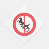 ノーホースアンド乳母車ロードサイン スタンダードランチョンナプキン (角)