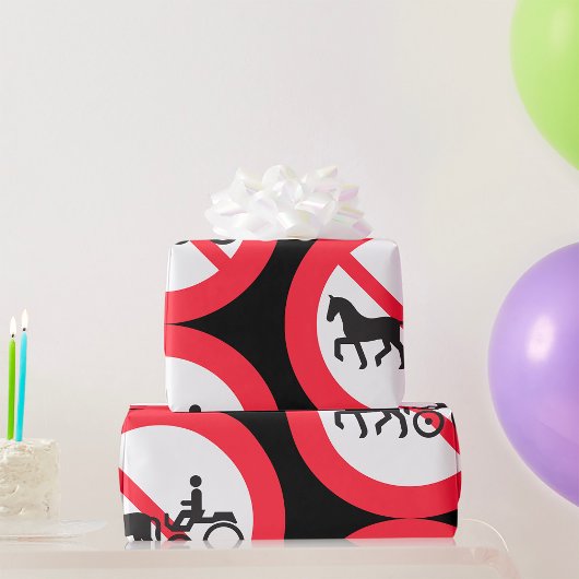 ノーホース及び乳母車道路標識ラッピング紙 ラッピングペーパー