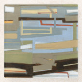 ノーマモダン・ワ絵画イアットによる自由な表現 ガラスコースター (正面)