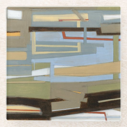 ノーマモダン・ワ絵画イアットによる自由な表現 ガラスコースター (正面)