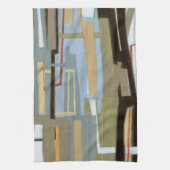 ノーマモダン・ワ絵画イアットによる自由な表現 キッチンタオル (縦)