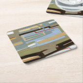 ノーマモダン・ワ絵画イアットによる自由な表現 スクエアペーパーコースター (アングル)