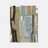 ノーマモダン・ワ絵画イアットによる自由な表現 フリースブランケット (正面)