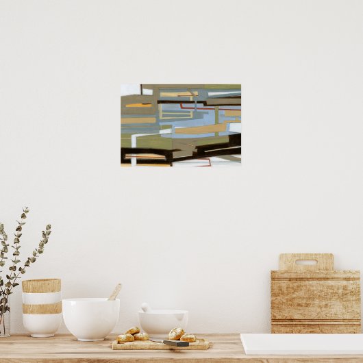 ノーマモダン・ワ絵画イアットによる自由な表現 ポスター (キッチン)