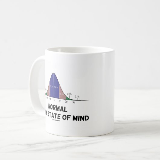 ノーマルは私の心の州ベル曲線ギークユーモア コーヒーマグカップ (正面左)