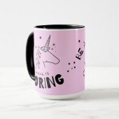 ノーマルは退屈なユニコーンおもしろいブラック文字 マグカップ (正面左)